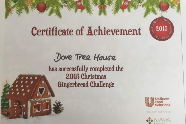 Dove Tree House completes the Gingerbread Challenge