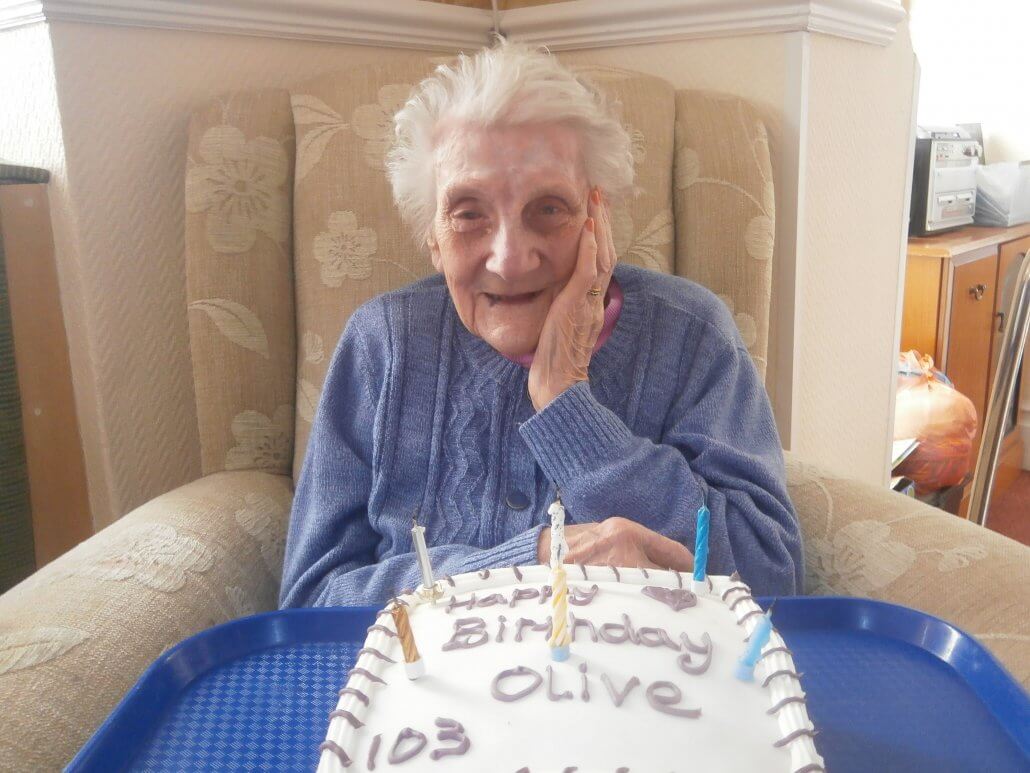 Olive turns 103! | Stonehaven Residential Care Homes, Devon