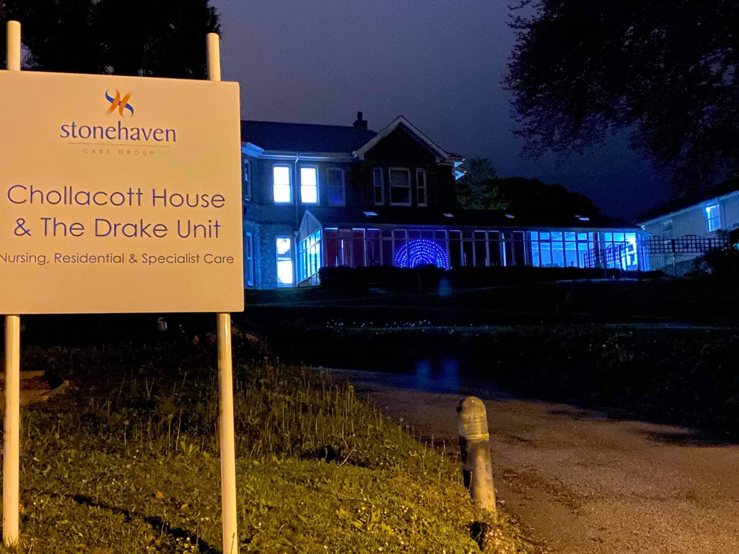 Chollacott at Night Stonehaven Residential Care Homes, Devon