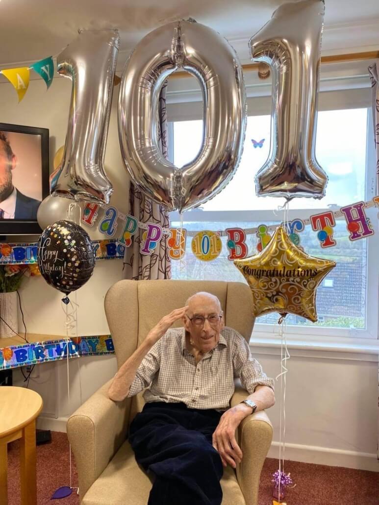 Chollacott House's Peter turns 101!