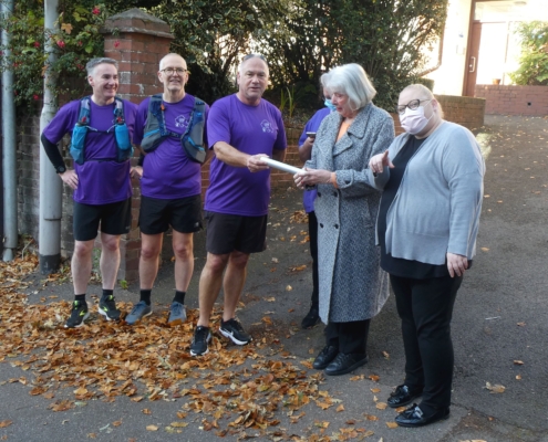 World Alzheimers Motnh charity relay stopped by The Lilacs