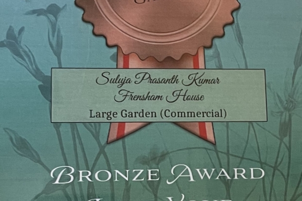 Frensham House Bronze "Love your Brixham Garden 2023" Award